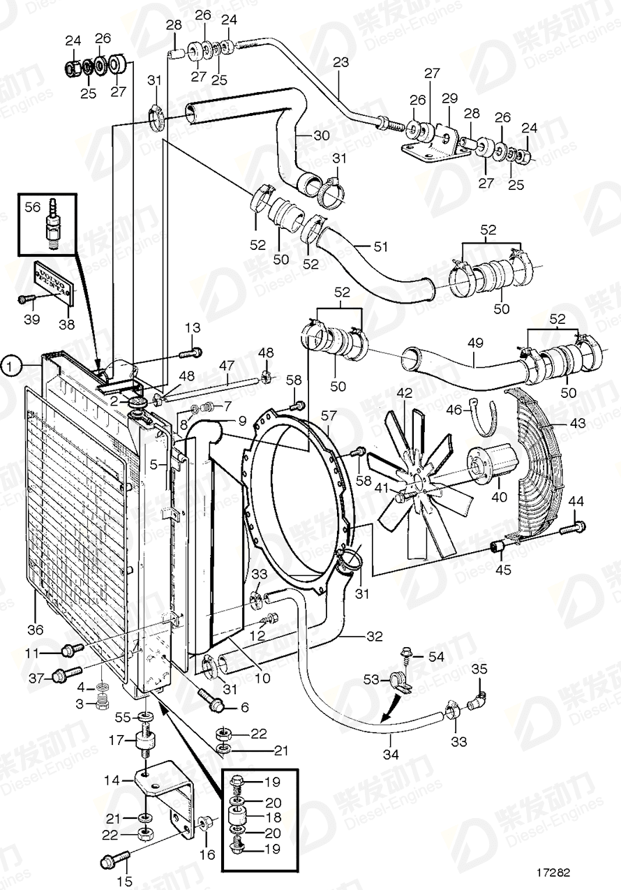 VOLVO Fan shroud 866091 Drawing